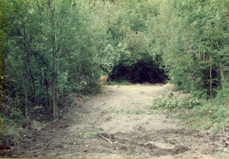 construction05.jpg - Construction of the initial section of the passenger railway commenced in 1983. This is the straight looking from the site of the Range Bridge back towards Brockham.