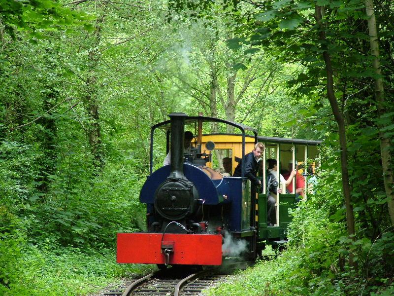 wendy-61.jpg - Next tain to appear was the passenger rake hauled by Wendy, the Bagnall saddle tank on load from the Hampshire Narrow Gaulge Railway Trust.