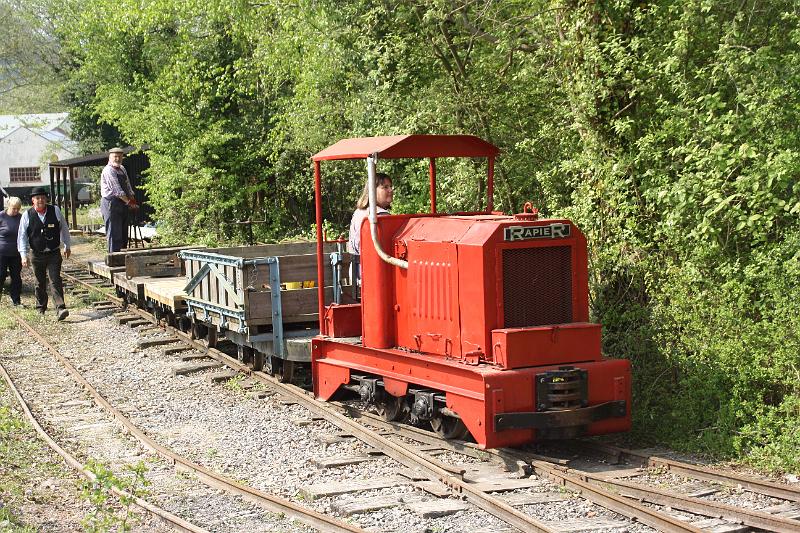 1104170002.jpg - THe Rapier takes the line round the triangle. Track alterations are currentlyunderway here.