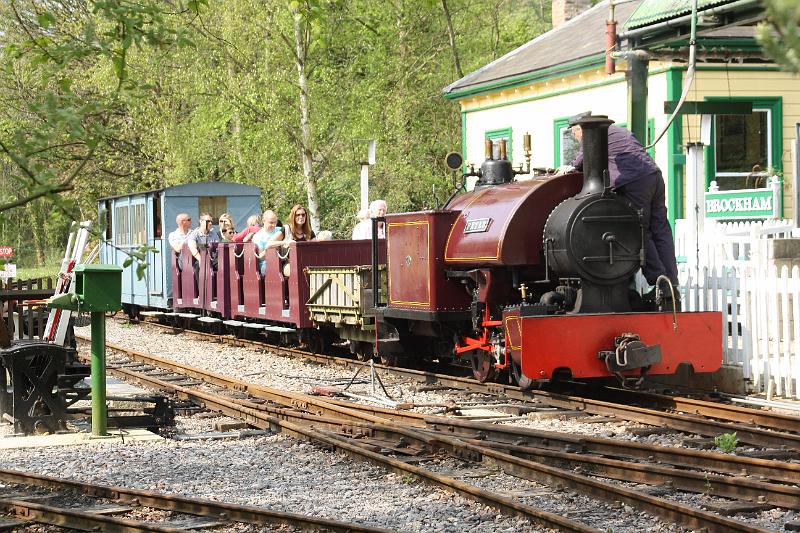 1104170005.jpg - Meanwhile the passenger train takes water hauled by Bagnall "Peter".