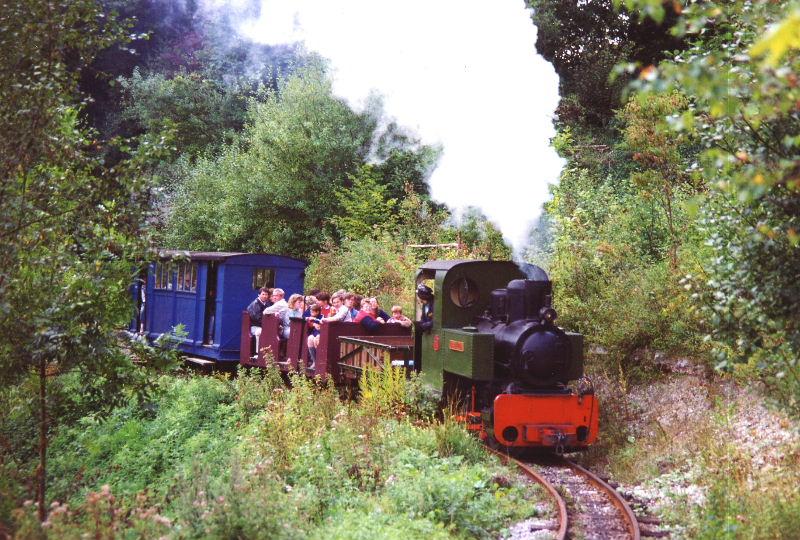 barbouilleur01.jpg - Soon it was time to open to the public again - "Barbouilleur" climbs the gradient as it heads for Brockham with a well loaded train.