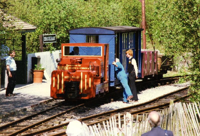 royal-visit01.jpg - 4 May 1989 was another occasion when we received a Royal visit. This time our president, HRH Priince Michael of Kent, came to the Museum to officially open the Village Garage. After the ceremony he travelled on the railway and the Royal Train, hauled by MR11001 awaits his arrival.