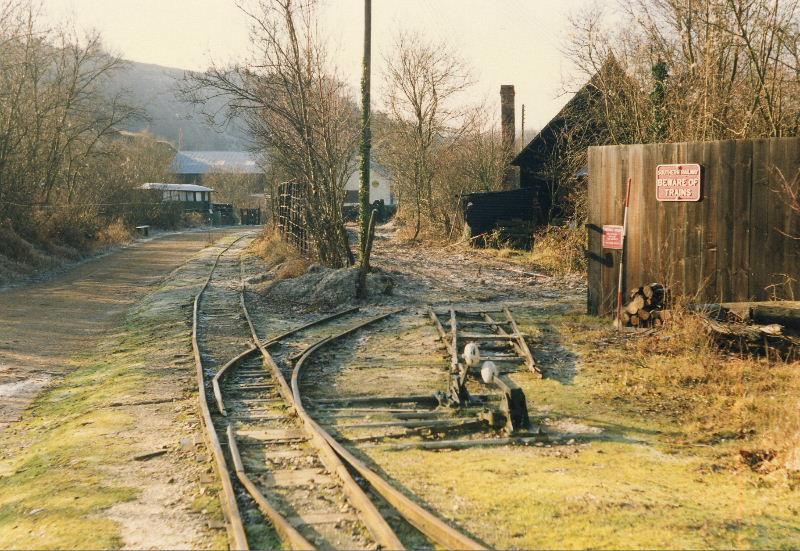 mineral-line01.jpg - The original alignment - he had a point. No refuge for pedestrians if a bus and train appeared along the route at the same time. The new route has already been cut and levelled.