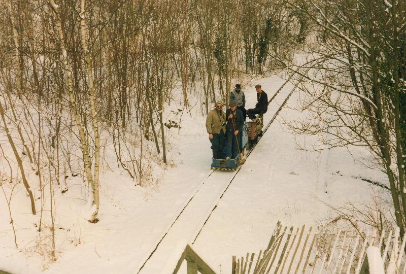 snow06.jpg - The thickness of the snow can be judged with this view from the Ranger Bridge.