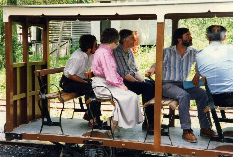 staff-on-groudle.jpg - Museum staff including the then Director Robert Taylor, and Howard Stenning in the days when he sported a beard.